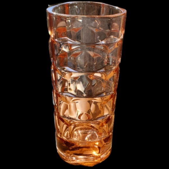 Multi-Faceted Handblown Glass, Art- Deco Vase - Picture 1 of 8